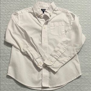 Chaps Crisp White button down Collared Shirt